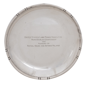 1961 Rafael Osuna US Open Men’s Doubles Runners-Up Sterling Silver Plate Award